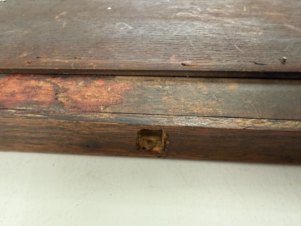 Antique Dresser Top Wood Framed Mirror 13.5” x 8.75” /roh