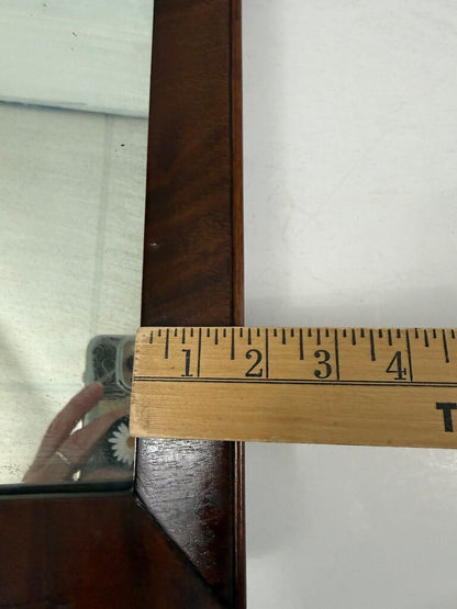 Antique Dresser Top Wood Framed Mirror 13.5” x 8.75” /roh