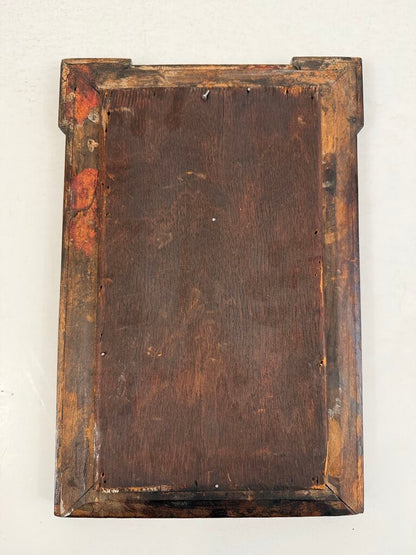 Antique Dresser Top Wood Framed Mirror 13.5” x 8.75” /roh