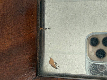 Antique Dresser Top Wood Framed Mirror 13.5” x 8.75” /roh