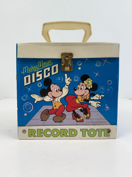 1981 Disney’s Mickey Mouse Disco Record Tote w/9 Movie Records & Books /ro