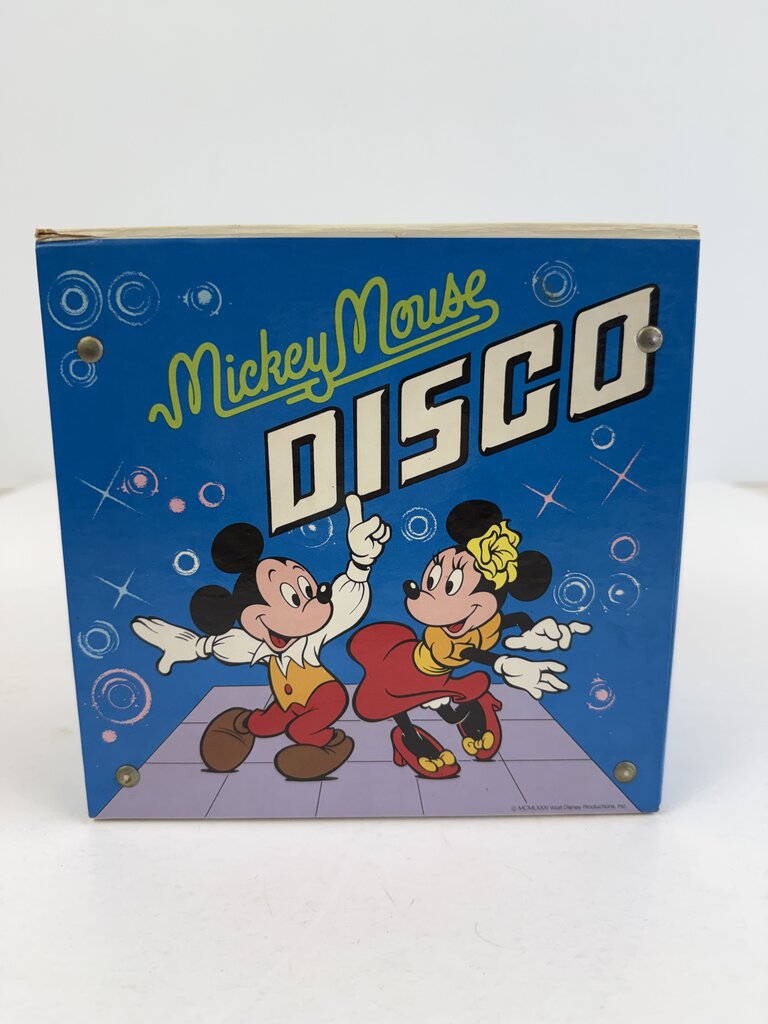 1981 Disney’s Mickey Mouse Disco Record Tote w/9 Movie Records & Books /ro