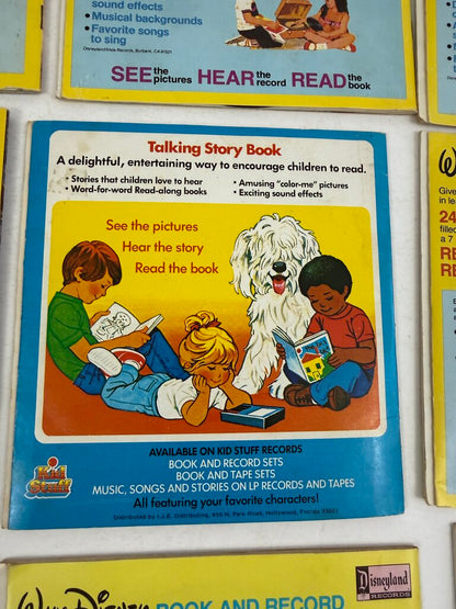 1981 Disney’s Mickey Mouse Disco Record Tote w/9 Movie Records & Books /ro