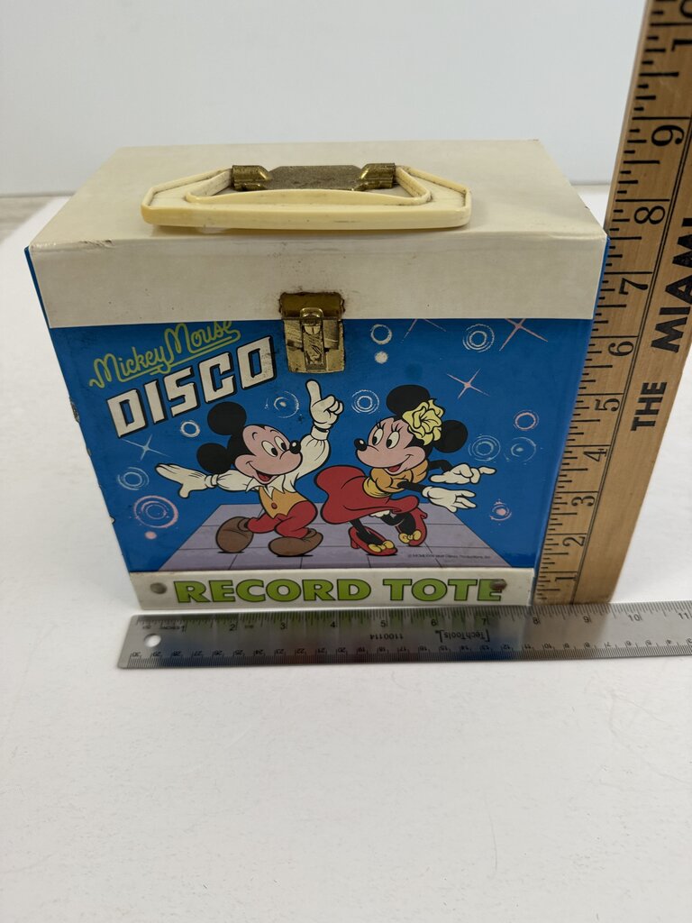 1981 Disney’s Mickey Mouse Disco Record Tote w/9 Movie Records & Books /ro