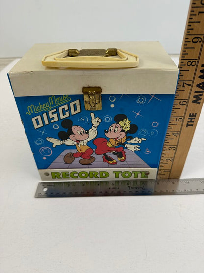 1981 Disney’s Mickey Mouse Disco Record Tote w/9 Movie Records & Books /ro