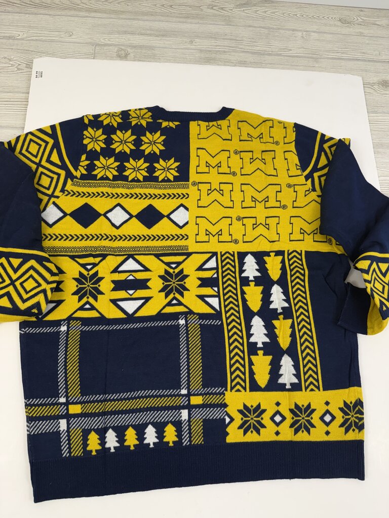 Klew Men’s Michigan Wolverines Long Sleeve Holiday Ugly Sweater Double XL New /rb
