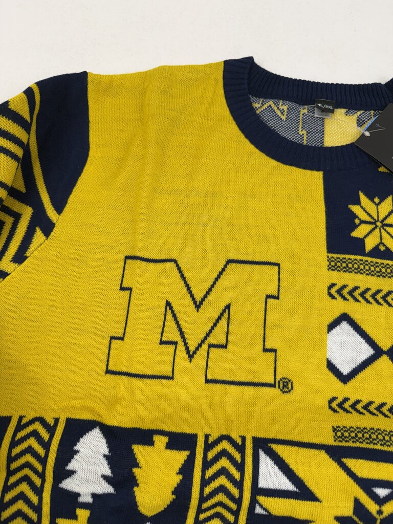 Klew Men’s Michigan Wolverines Long Sleeve Holiday Ugly Sweater Double XL New /rb