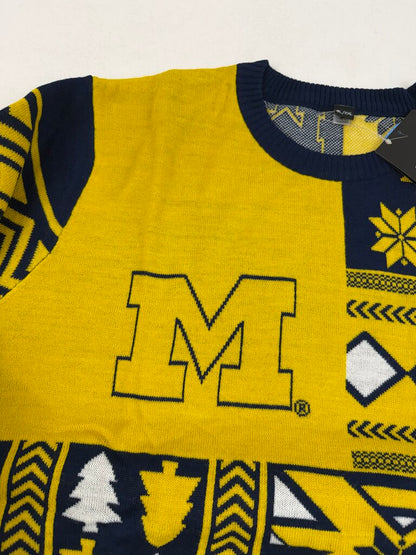 Klew Men’s Michigan Wolverines Long Sleeve Holiday Ugly Sweater Double XL New /rb