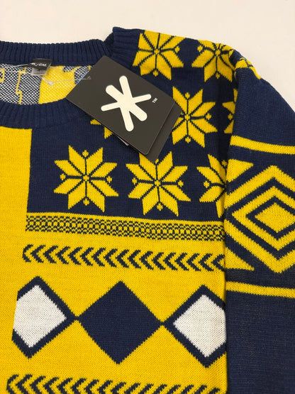 Klew Men’s Michigan Wolverines Long Sleeve Holiday Ugly Sweater Double XL New /rb