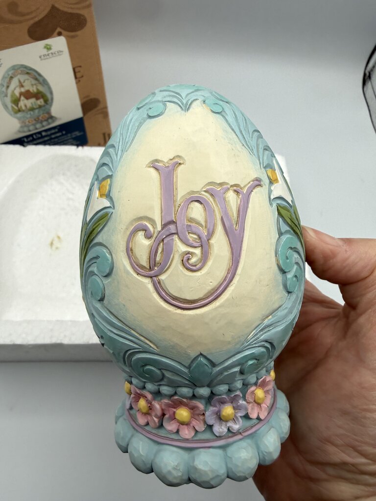 Jim Shore "Let us Rejoice" Easter Egg Figurine #6016371 /rw