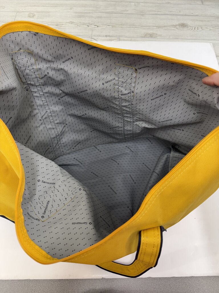 Samsonite Yacht Tote Travel Bag Navy Yellow New 25” x16” rb
