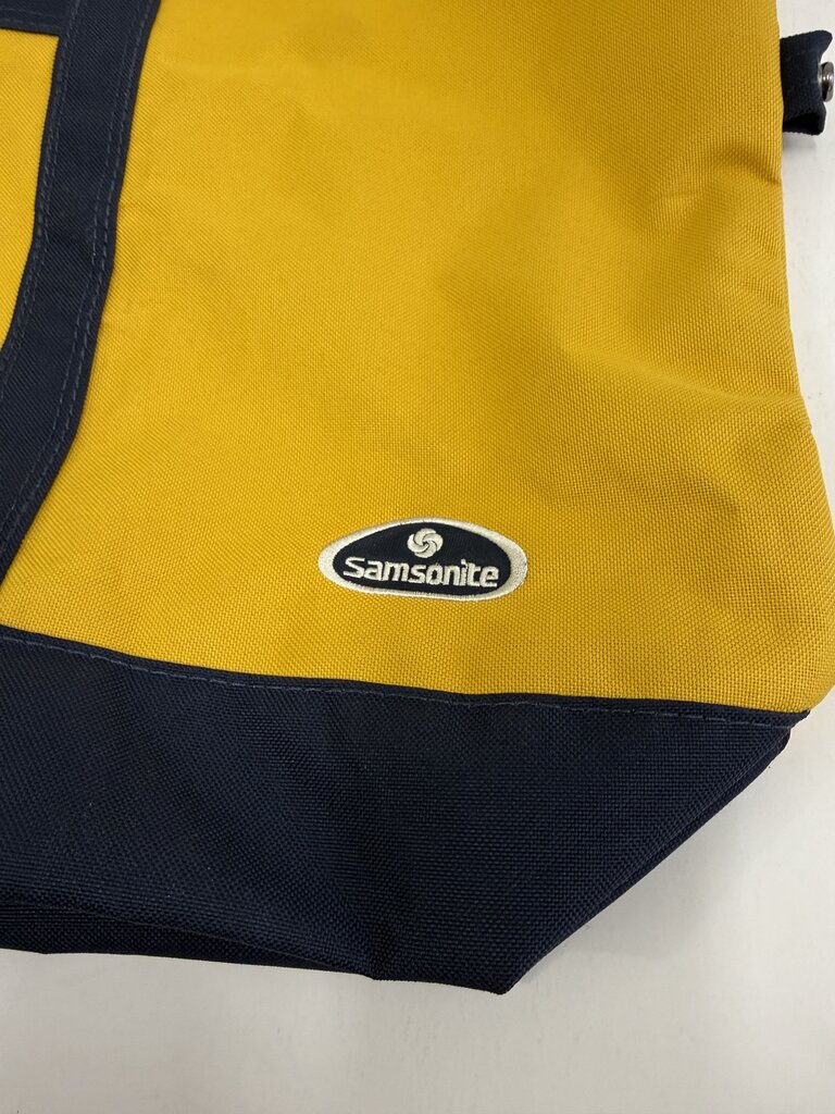 Samsonite Yacht Tote Travel Bag Navy Yellow New 25” x16” rb