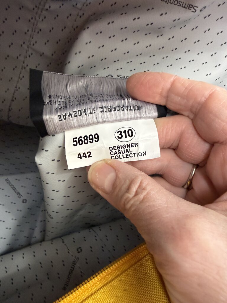 Samsonite Yacht Tote Travel Bag Navy Yellow New 25” x16” rb