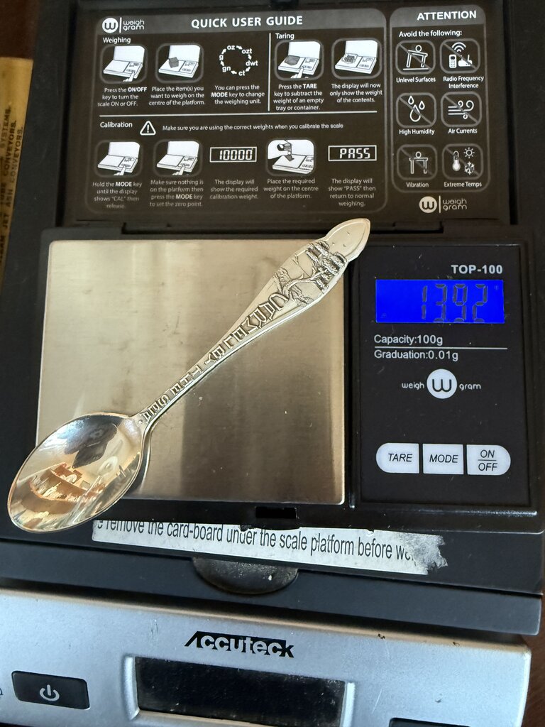 VTG Sterling Silver Souvenir Spoon Carmel By The Sea CA /ro