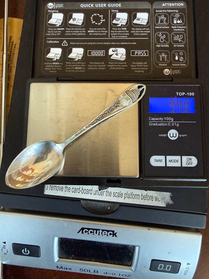 VTG Sterling Silver Souvenir Spoon Washington D.C. /ro