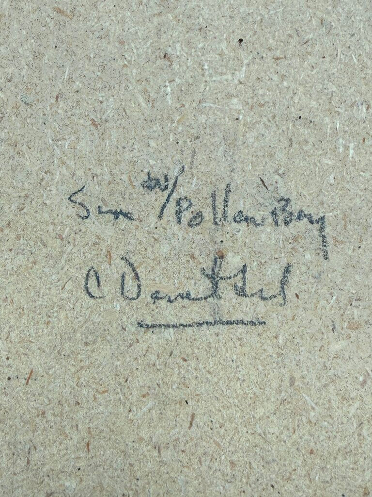 Authentic Navajo Sandpainting Oak Trinket Box Pollen Boy Signed by artist /ro