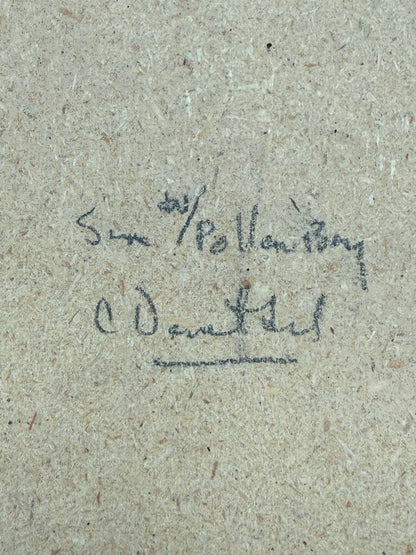 Authentic Navajo Sandpainting Oak Trinket Box Pollen Boy Signed by artist /ro