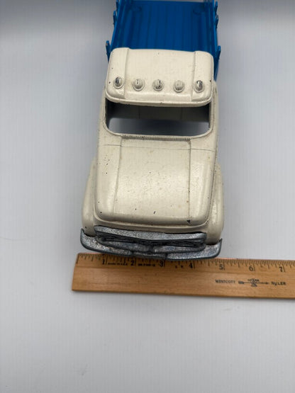 VTG Hubley Blue & White Mighty Metal Farm Stake Truck /rb