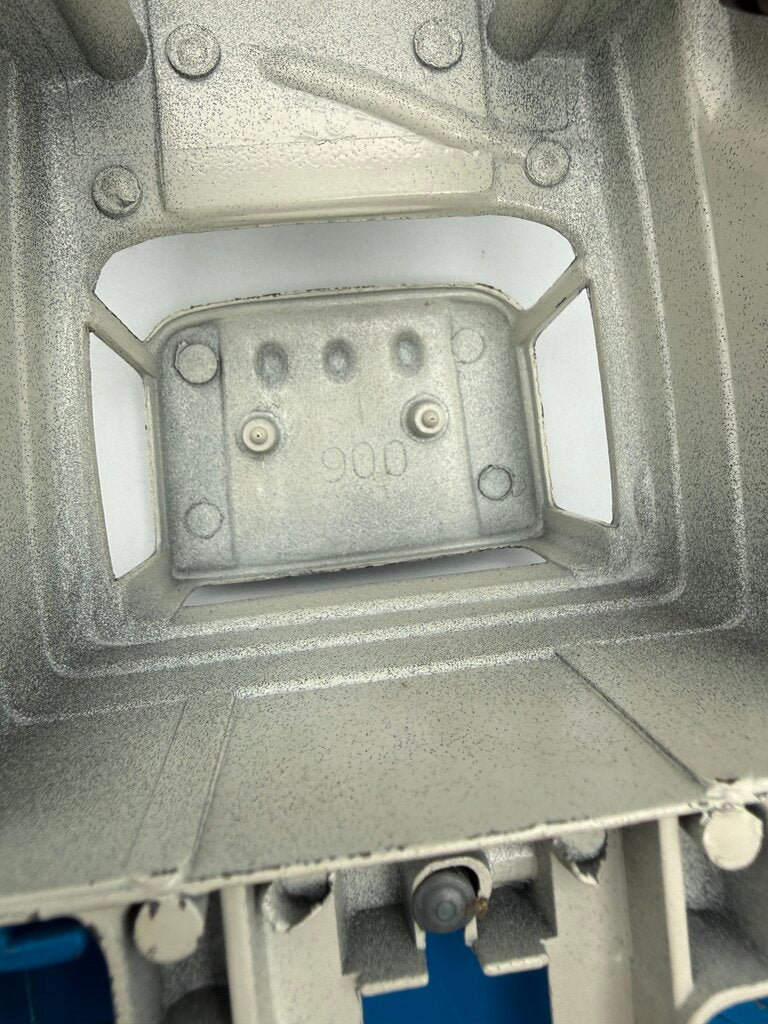 VTG Hubley Blue & White Mighty Metal Farm Stake Truck /rb