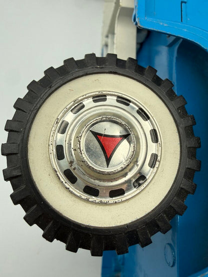 VTG Hubley Blue & White Mighty Metal Farm Stake Truck /rb