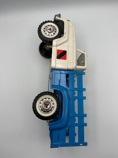 VTG Hubley Blue & White Mighty Metal Farm Stake Truck /rb