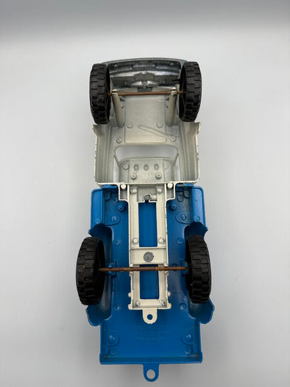 VTG Hubley Blue & White Mighty Metal Farm Stake Truck /rb
