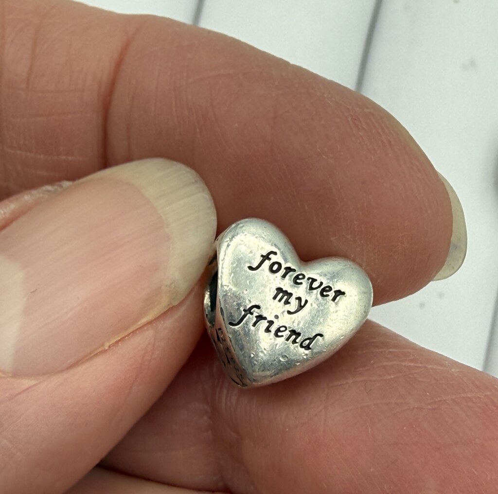 Pandora Sterling Silver set of 3 Mother/Mom/Heart Charms /ro