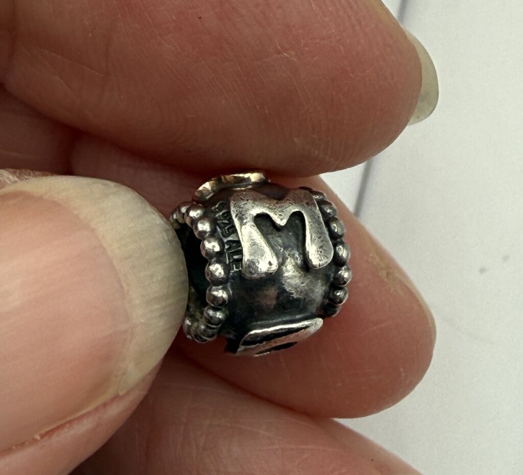 Pandora Sterling Silver set of 3 Mother/Mom/Heart Charms /ro