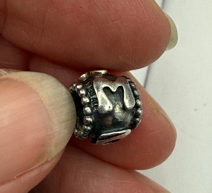 Pandora Sterling Silver set of 3 Mother/Mom/Heart Charms /ro