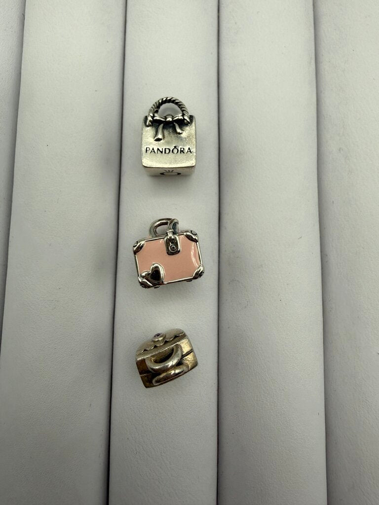 Set of 3 Authentic Pandora Handbag Charms/Beads /ro