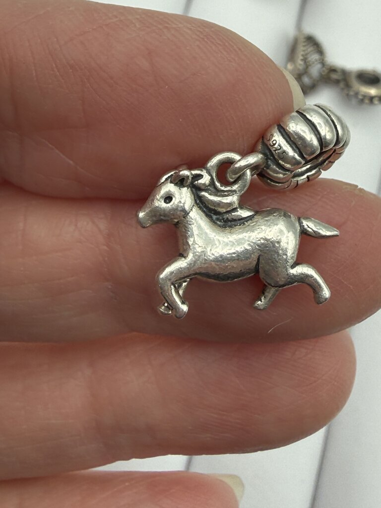 Pandora set of 5 Dangle Charms Sterling Silver Jewelry /ro