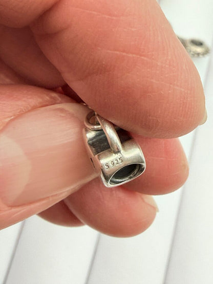 Pandora set of 5 Dangle Charms Sterling Silver Jewelry /ro