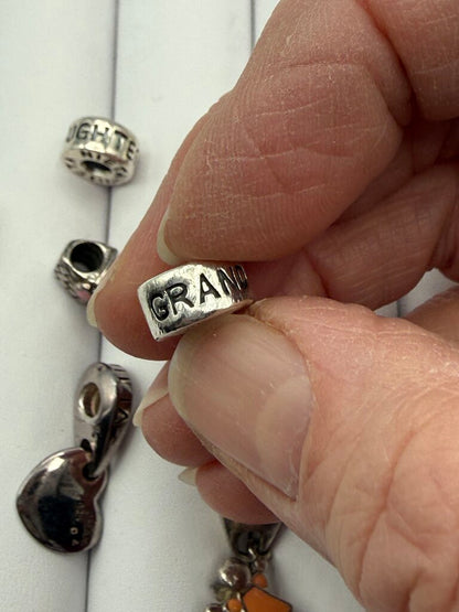 Estate lot of 7 Chamilia Sterling Silver Beads Charm Spacer /ro