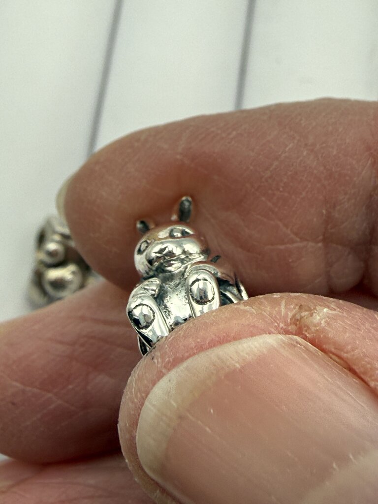 Pandora Sterling Silver Bunny Rabbit Bead Charms /ro