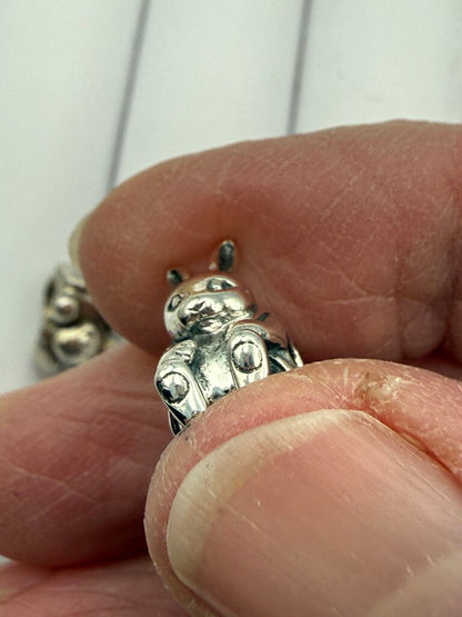 Pandora Sterling Silver Bunny Rabbit Bead Charms /ro