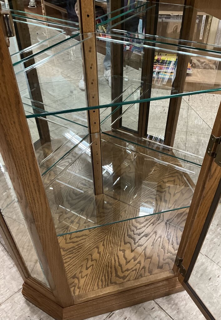 Lighted Corner Curio Cabinet