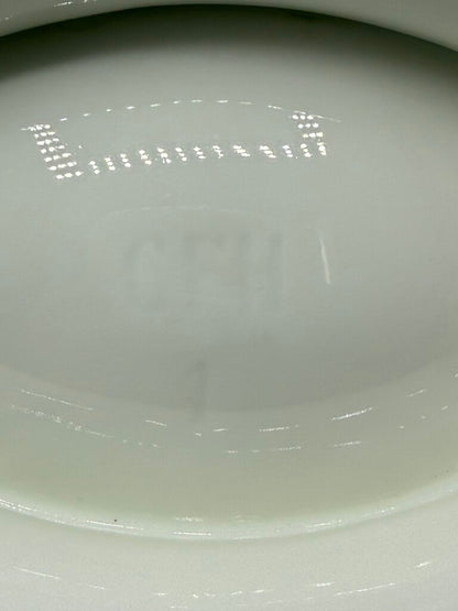 Antique C.F. Haviland White Footed Soup Toureen w/ Pink & Gold /rb