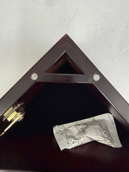 12 Baseball Cherry Wood Display Case for Wall w/ key /rb
