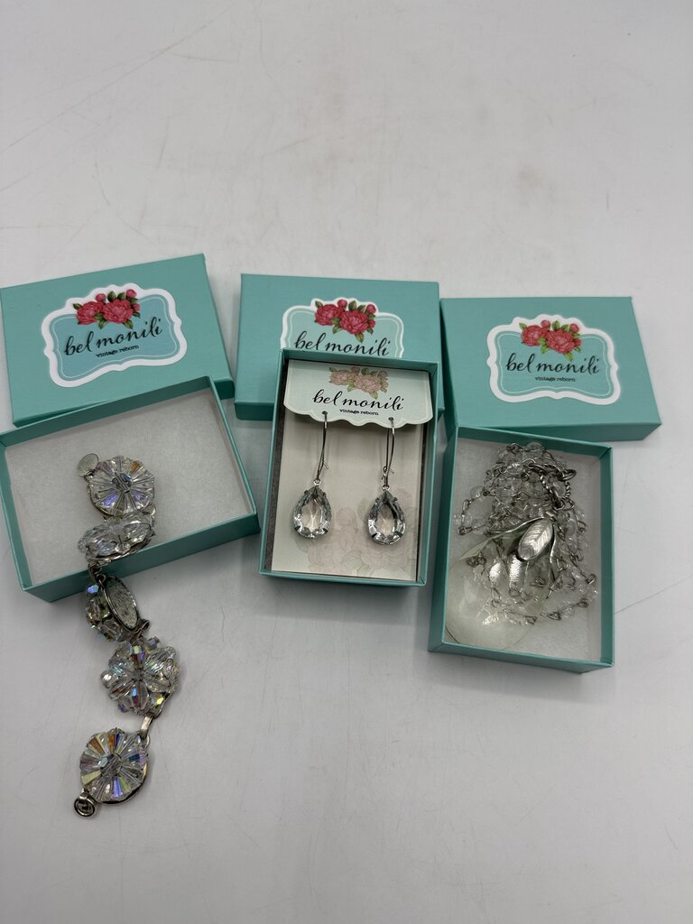 Set of 3 Bel Monili Vintage Reborn Jewelry Set of 3 Crystal /ro
