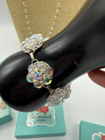 Set of 3 Bel Monili Vintage Reborn Jewelry Set of 3 Crystal /ro