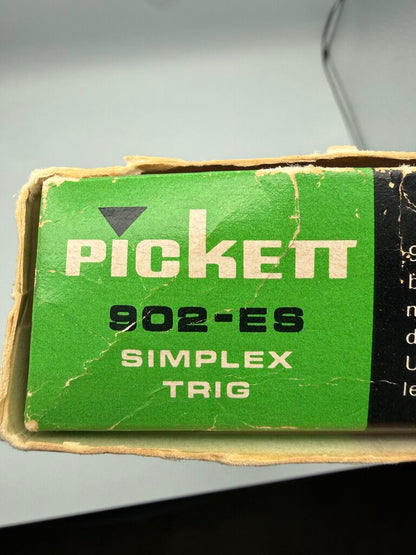 Set of 2 Pickett All Metal Slide Rule 902-ES Simplex Trig in box /ro