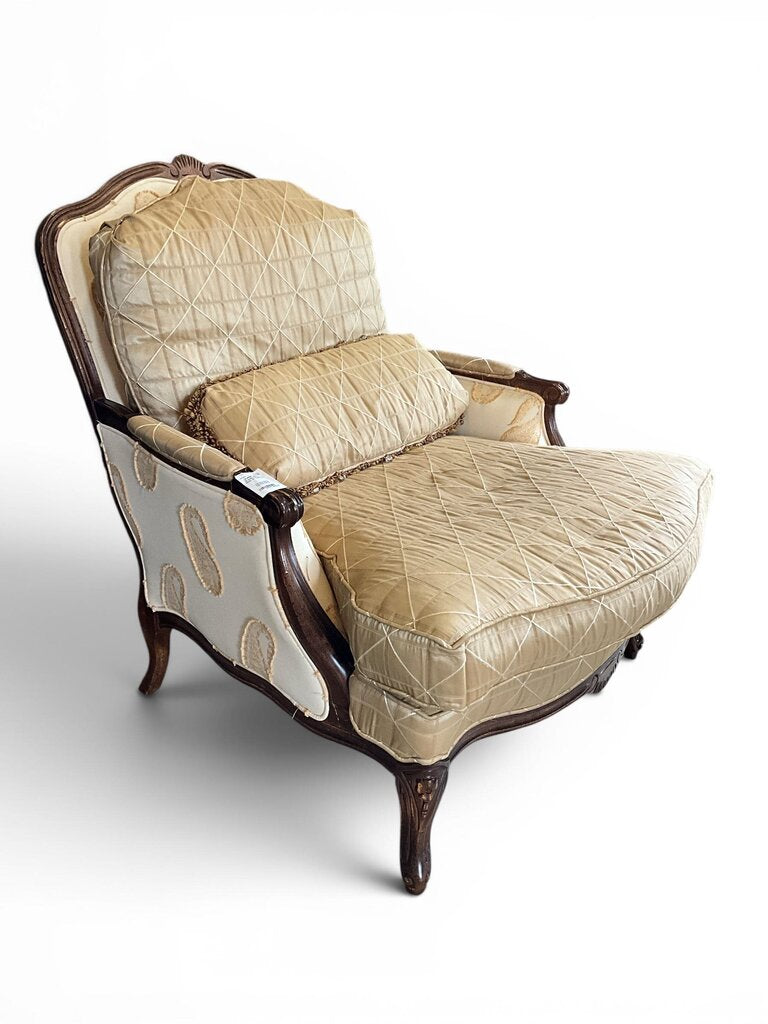 French Bergere Chair w/ Ottoman
