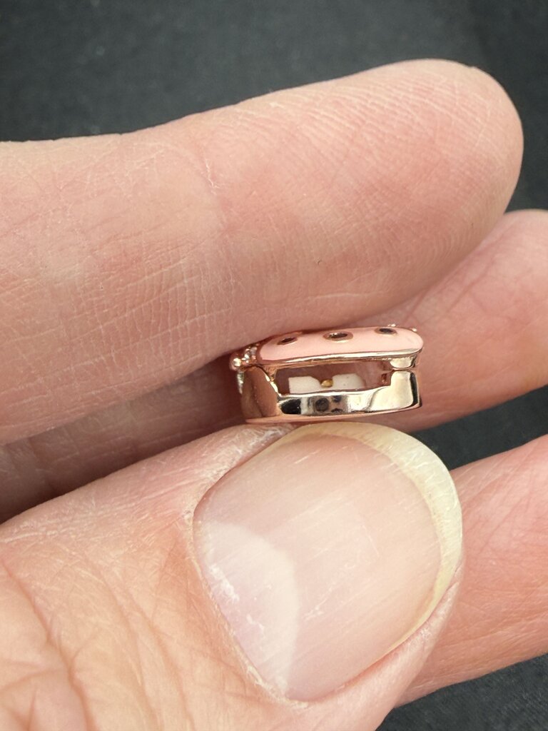 Authentic Pandora Reflexions Pink Ladybird Clip Charm 925 Rose Gold /ro