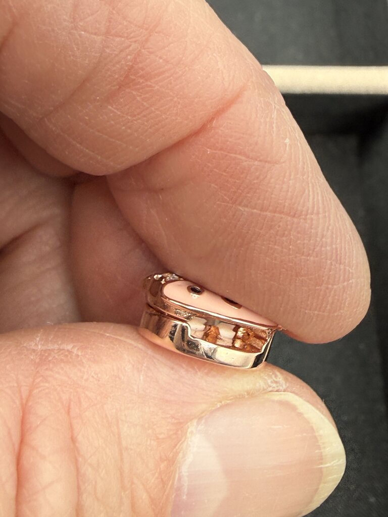 Authentic Pandora Reflexions Pink Ladybird Clip Charm 925 Rose Gold /ro
