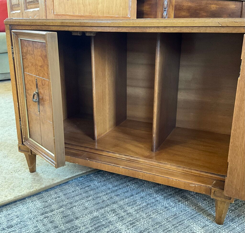 Vintage Mid-Century Modern Marble Top Storage Cabinet