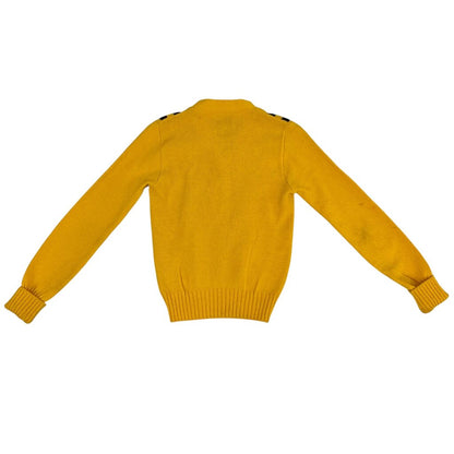 Vintage Cheerleader Supply Co.Inc. Yellow & Black Cheer Sweater Size 34 /cb