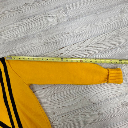 Vintage Cheerleader Supply Co.Inc. Yellow & Black Cheer Sweater Size 34 /cb