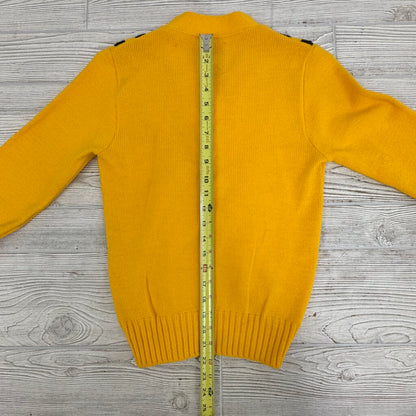 Vintage Cheerleader Supply Co.Inc. Yellow & Black Cheer Sweater Size 34 /cb