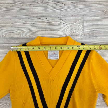 Vintage Cheerleader Supply Co.Inc. Yellow & Black Cheer Sweater Size 34 /cb