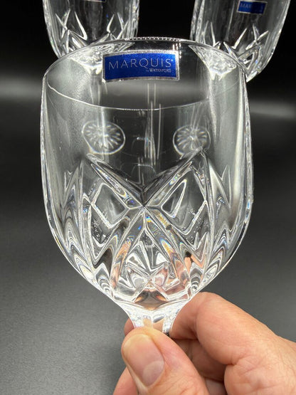 Set of 3 Waterford Marquis Brookside 8.5” Wine Goblets NWT /rw
